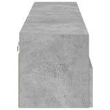 Mobili TV Muro 2pz Grigio Cemento 80x30x30 cm Legno Multistrato