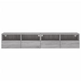 Mobili TV Parete 2pz Grigio Sonoma 80x30x30cm Legno Multistrato