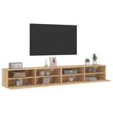 Mobili TV Muro 2pz Rovere Sonoma 100x30x30 cm Legno Multistrato