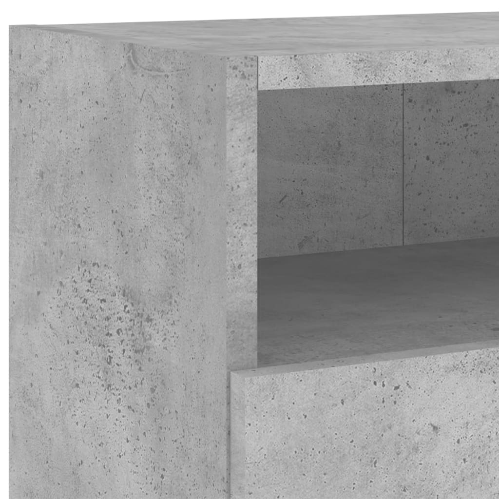 Mobili TV Muro 2pz Grigio Cemento 100x30x30cm Legno Multistrato