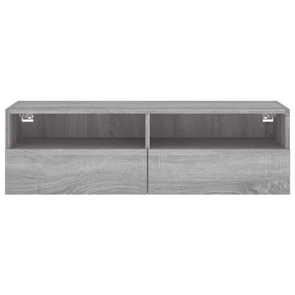 Mobile TV a Parete Grigio Sonoma 100x30x30 cm Legno Multistrato