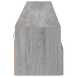 Mobili TV Muro 2pz Grigio Sonoma 100x30x30 cm Legno Multistrato