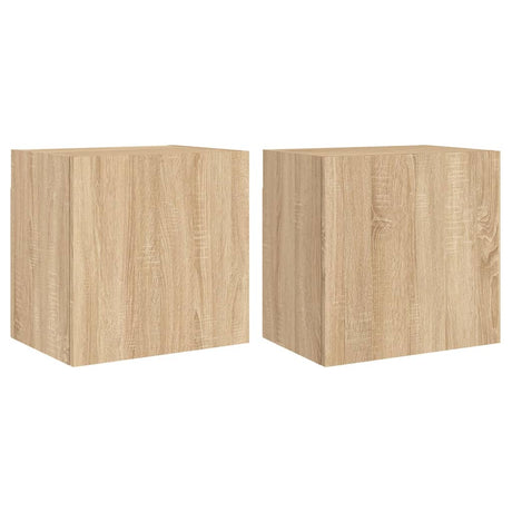 Mobili TV Muro 2pz Rovere Sonoma 40,5x30x40cm Legno Multistrato