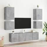 Mobile TV Parete Grigio Cemento 40,5x30x40 cm Legno Multistrato