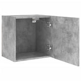 Mobili TV Muro 2pz Grigio Cemento 40,5x30x40 Legno Multistrato