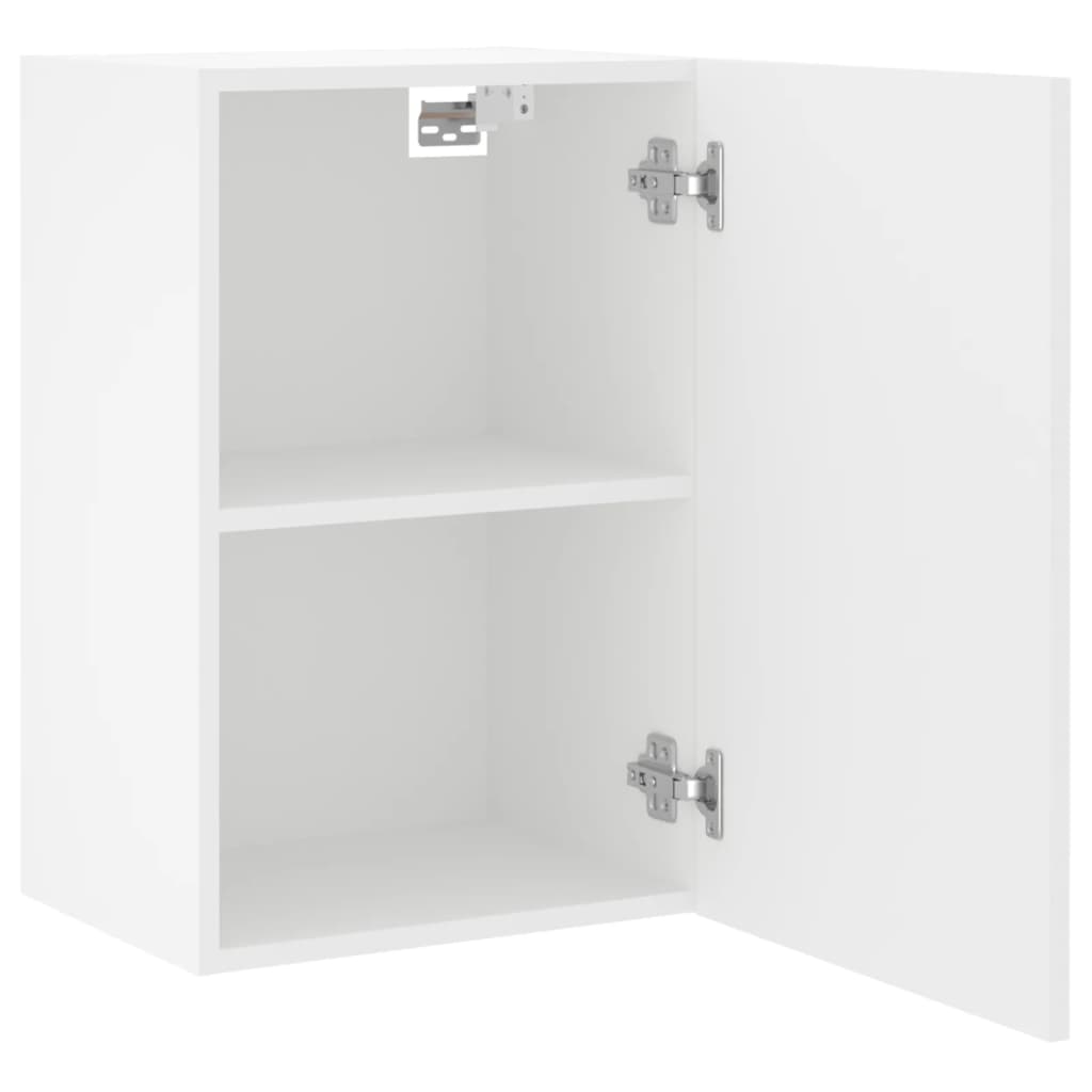 Mobili TV a Parete 2pz Bianchi 40,5x30x60 cm Legno Multistrato