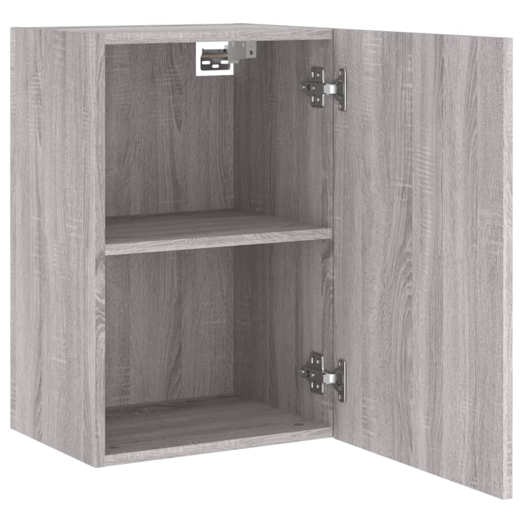 Mobili TV Muro 2pz Grigio Sonoma 40,5x30x60cm Legno Multistrato