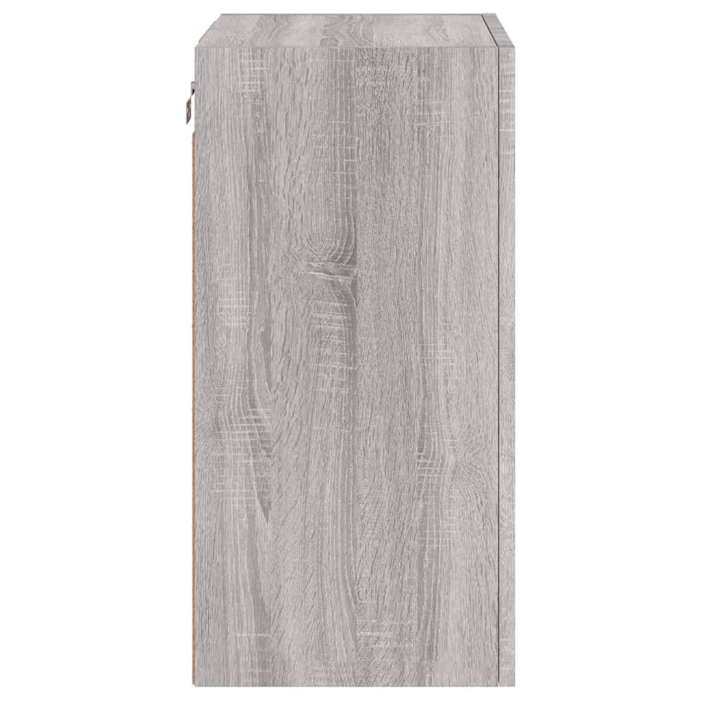 Mobili TV Muro 2pz Grigio Sonoma 40,5x30x60cm Legno Multistrato