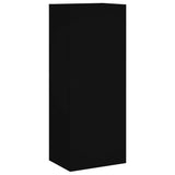 Mobile TV a Parete Nero 40,5x30x102 cm in Legno Multistrato