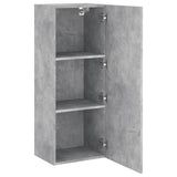 Mobile TV Parete Grigio Cemento 40,5x30x102cm Legno Multistrato