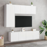 Mobili TV a Parete 2pz Bianchi 60x30x41 cm