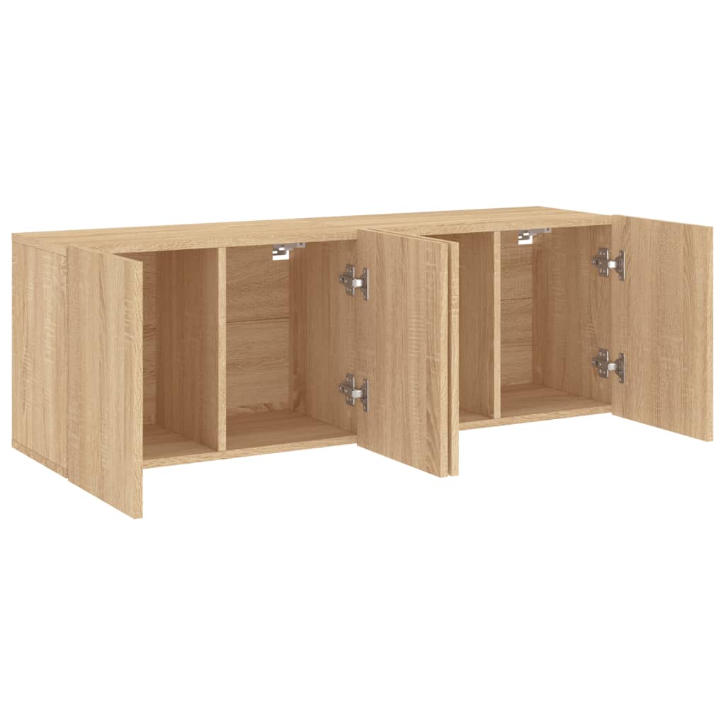 Mobili TV a Parete 2pz Rovere Sonoma 60x30x41 cm