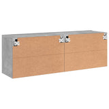 Mobili TV a Parete 2pz Grigio Cemento 60x30x41 cm