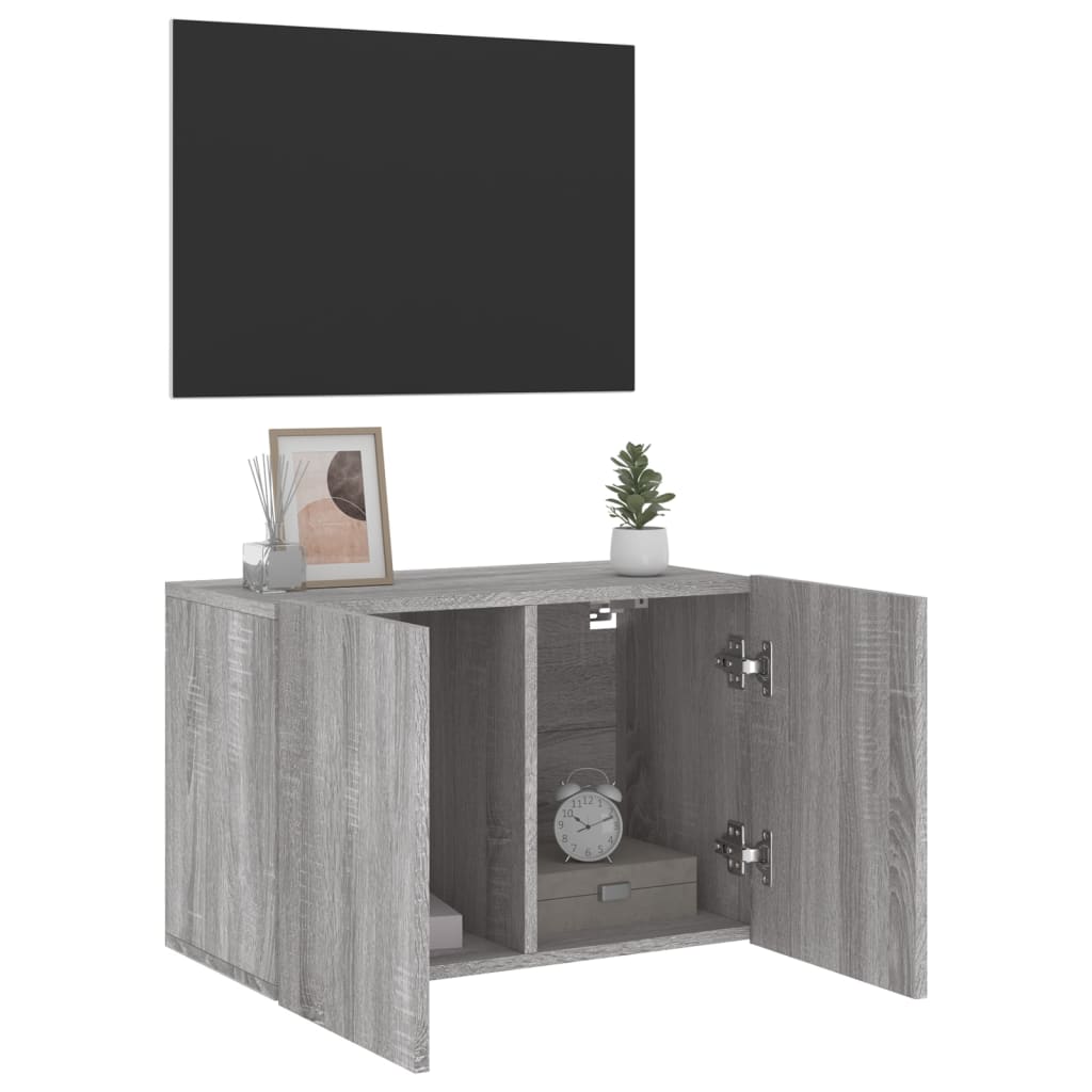 Mobile TV a Parete Grigio Sonoma 60x30x41 cm