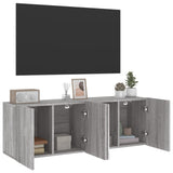 Mobili TV a Parete 2pz Grigio Sonoma 60x30x41 cm