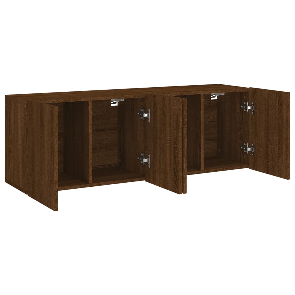 Mobili TV a Parete 2pz Rovere Marrone 60x30x41 cm