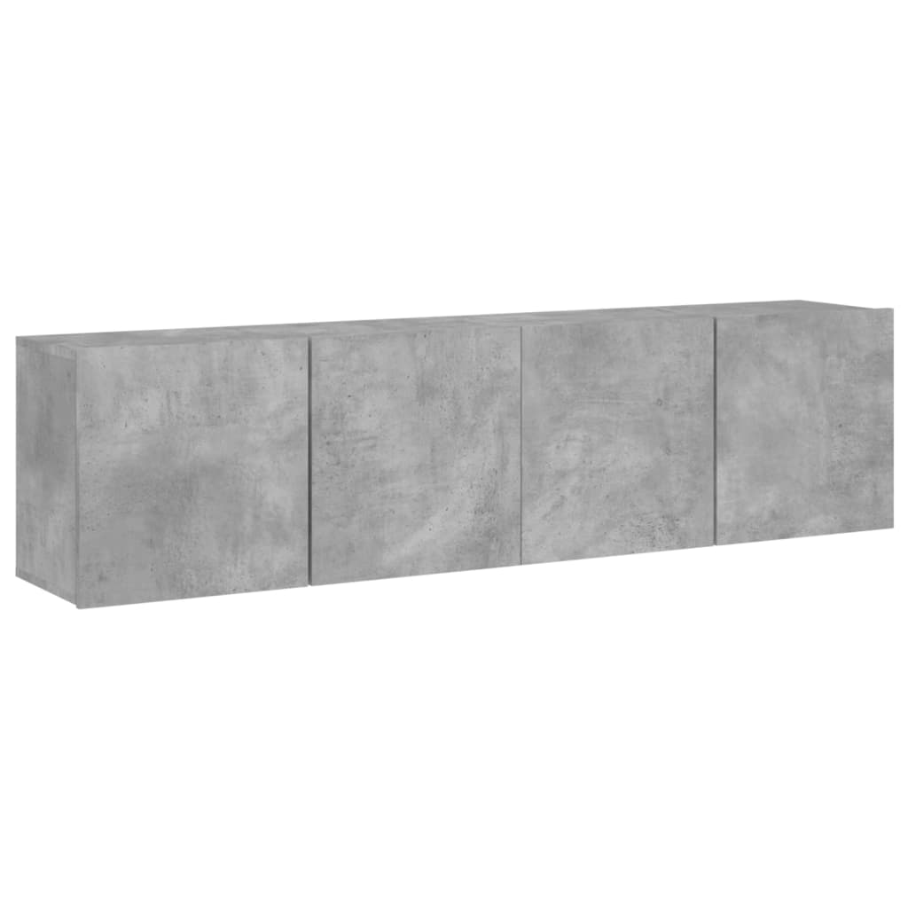 Mobili TV a Parete 2pz Grigio Cemento 80x30x41 cm