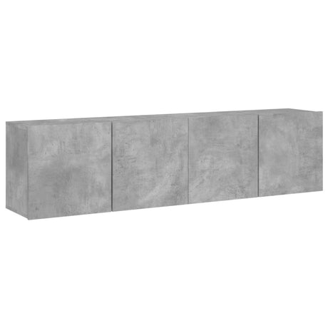 Mobili TV a Parete 2pz Grigio Cemento 80x30x41 cm