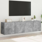 Mobili TV a Parete 2pz Grigio Cemento 80x30x41 cm