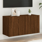 Mobile TV a Parete Rovere Marrone 80x30x41 cm