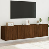 Mobili TV a Parete 2pz Rovere Marrone 80x30x41 cm