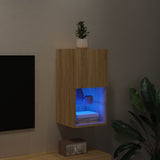 Mobile TV con Luci LED Rovere Sonoma 30,5x30x60 cm