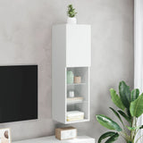 Mobile TV con Luci LED Bianco 30,5x30x102 cm