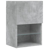 Mobili TV con Luci LED 2pz Grigio Cemento 40,5x30x60 cm