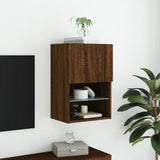 Mobile TV con Luci LED Rovere Marrone 40,5x30x60 cm