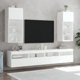 Mobile TV con Luci LED Bianco 40,5x30x90 cm