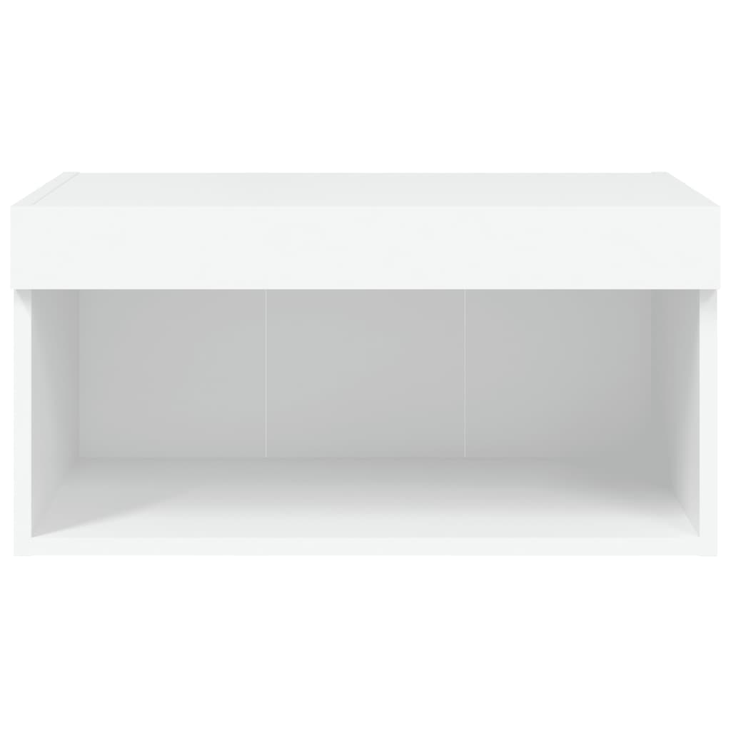 Mobile Porta TV con Luci LED Bianco 60x30x30 cm