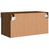 Mobile Porta TV con Luci LED Rovere Marrone 60x30x30 cm