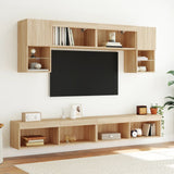 Mobile Porta TV con Luci LED Rovere Sonoma 100x30x30 cm