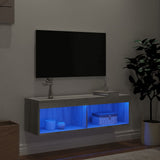 Mobile Porta TV con Luci LED Grigio Sonoma 100x30x30 cm