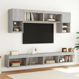 Mobili TV con Luci LED 2pz Grigio Sonoma 100x30x30 cm