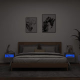 Mobili TV a Parete con Luci LED 2pz Grigio Cemento 40x30x40 cm