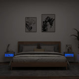 Mobili TV a Parete con Luci LED 2pz Grigio Sonoma 40x30x40 cm