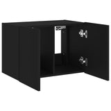 Mobile TV a Parete con Luci LED Nero 60x35x41 cm