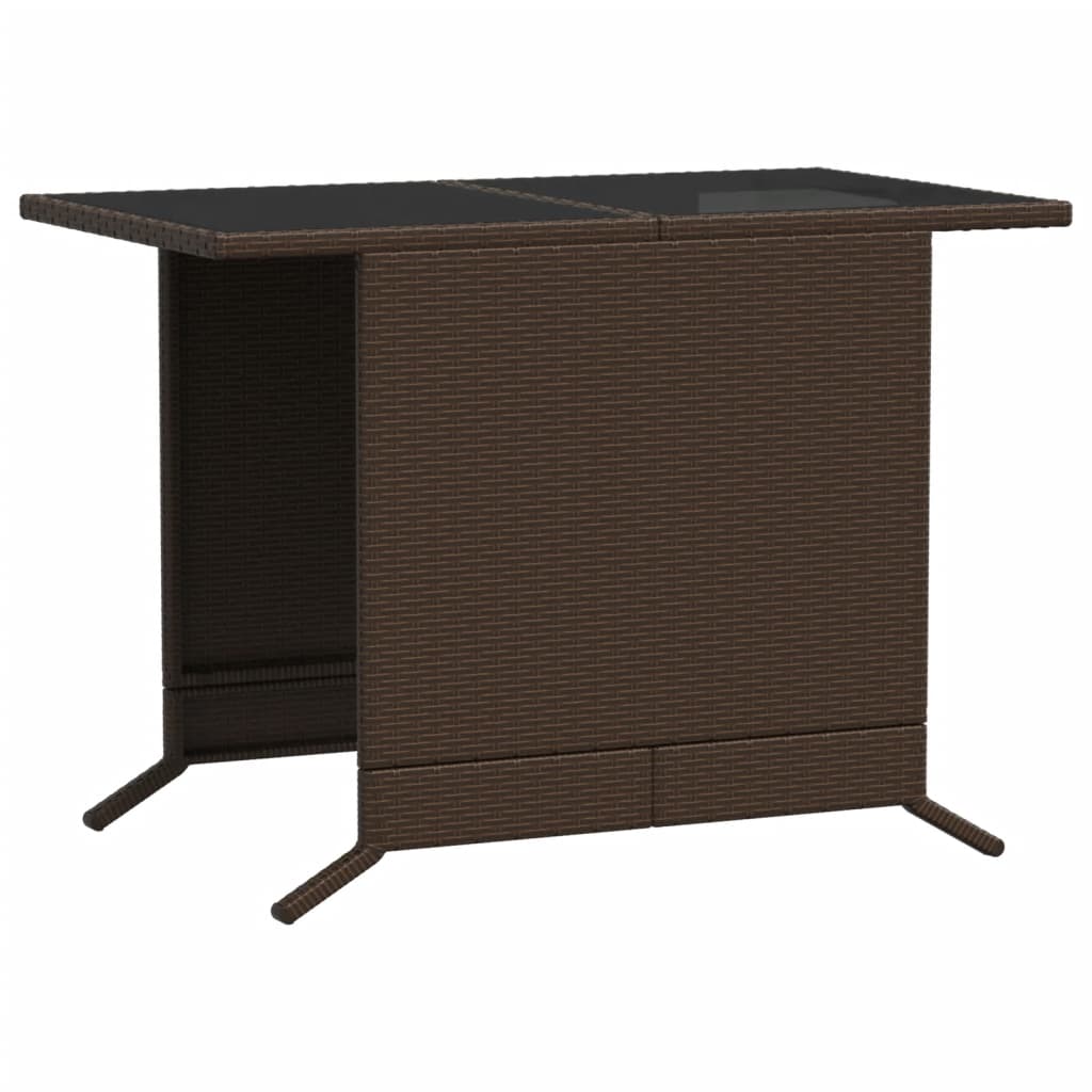 Set Bistrò 3 pz con Cuscini Marrone in Polyrattan