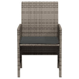 Set da Bistrò 3 pz con Cuscini Grigio in Polyrattan