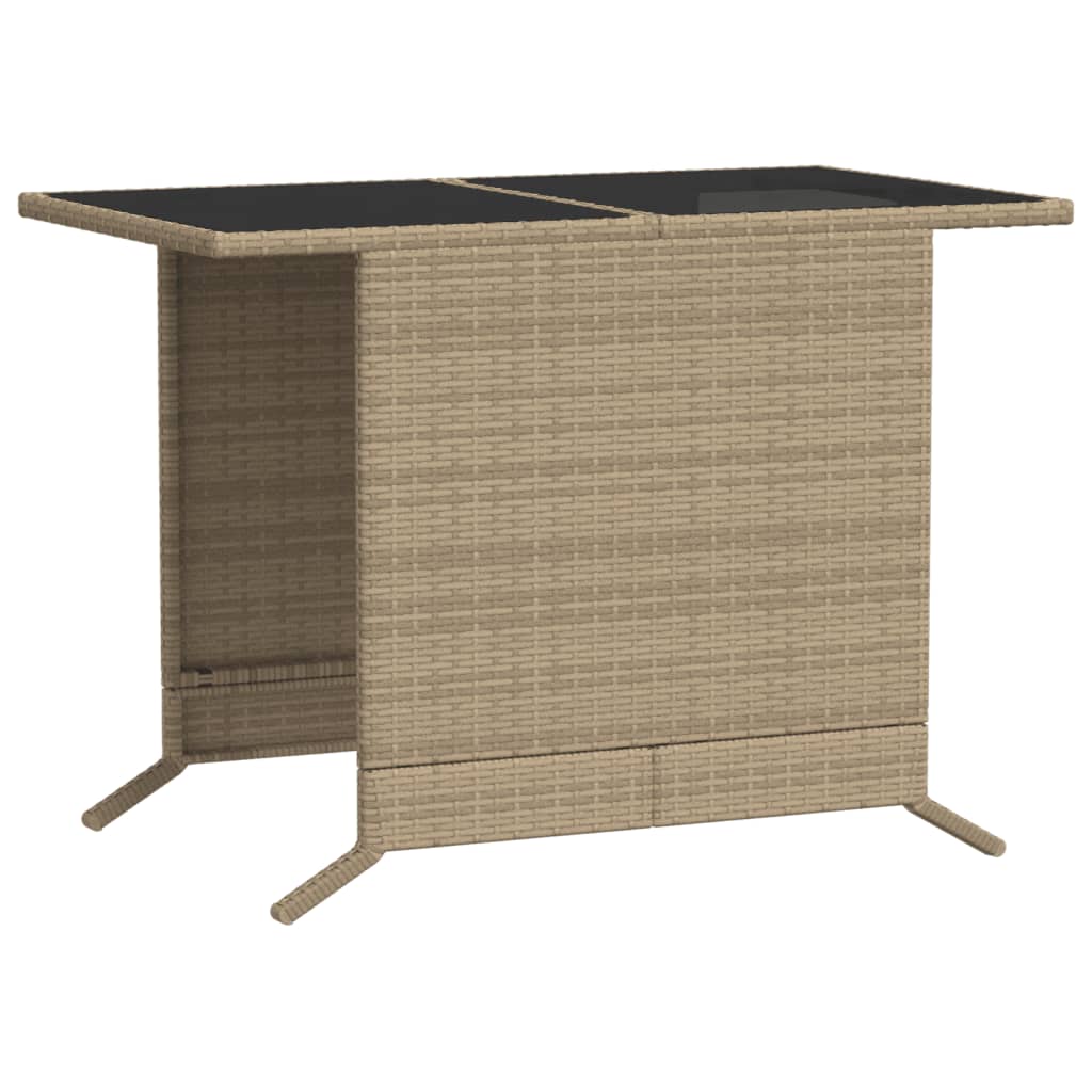 Set da Bistrò 3 pz con Cuscini Beige in Polyrattan