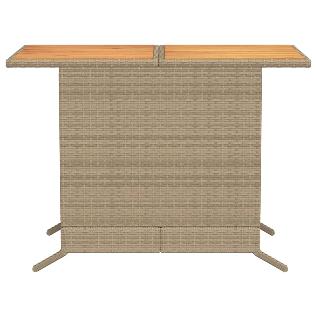 Set da Bistrò 3 pz con Cuscini Beige in Polyrattan