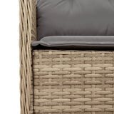 Sedie da Giardino con Cuscini 2 pz Beige Misto in Polyrattan