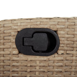 Sedie Reclinabili Giardino 2pz Cuscini Beige Misto Polyrattan