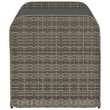 Cassapanca con Cuscino Grigia 115x51x52 cm in Polyrattan