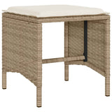 Set Divano da Giardino 4 pz con Cuscini Beige in Polyrattan