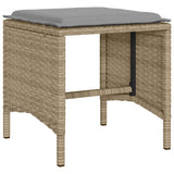 Set Divano da Giardino 4 pz con Cuscini Beige in Polyrattan