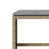 Set Divano da Giardino 4 pz con Cuscini Beige in Polyrattan