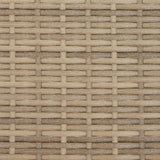 Divano da Giardino 2 Posti con Sgabelli Beige in Polyrattan