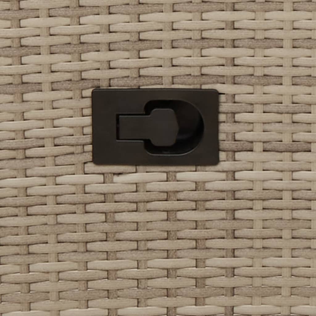 Sedia Reclinabile da Giardino con Cuscini Beige in Polyrattan